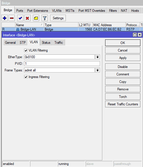 Гостевой Wi-Fi CAPsMAN в сети MikroTik AX, включить VLAN в Bridge