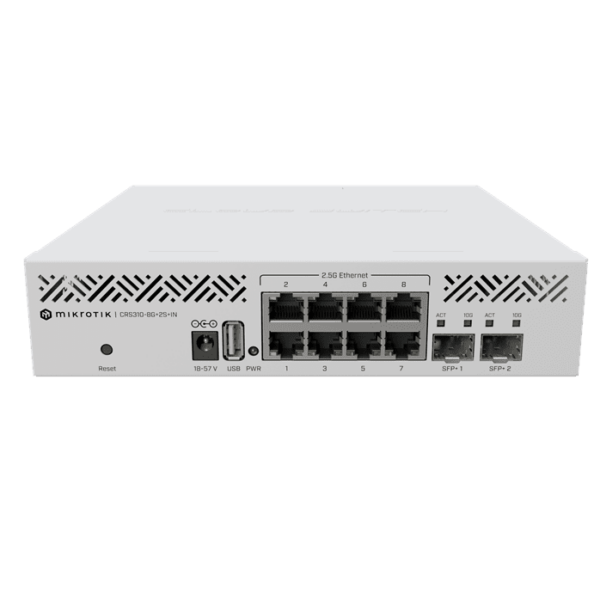 MikroTik CRS310-8G+2S+IN front