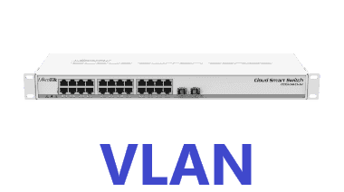 MikroTik CSS326-24G-2S+RM настройка VLAN