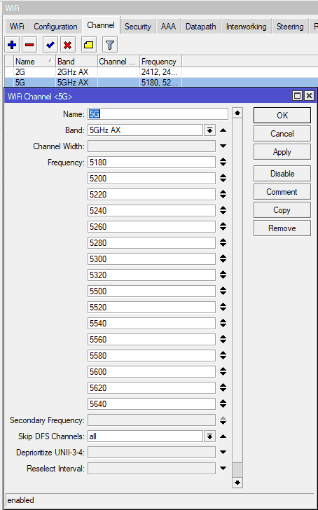 Как настроить 5G channel в CAPsMAN для MikroTik AX Настройка CAPsMAN, конфигурация частотных каналов 5G