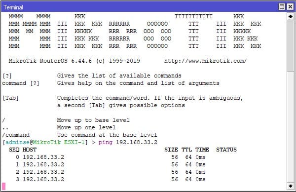 Настройка EoIP MikroTik, проверка работы VPN туннеля