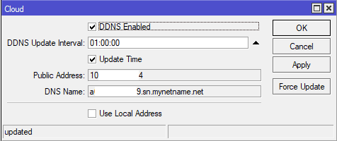 Настройка IKEv2 MikroTik, включить Cloud DDNS