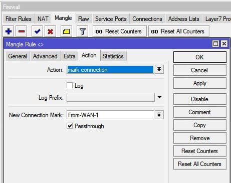 Настройка маршрутизации для двух провайдеров в MikroTik, маркировка входящего подключения