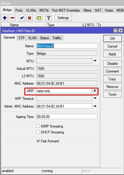 Настройка MikroTik ARP, использовать только ARP записи маршрутизатора