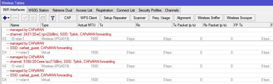 Настройка MikroTik Cap AC, после подключения к CAPsMAN