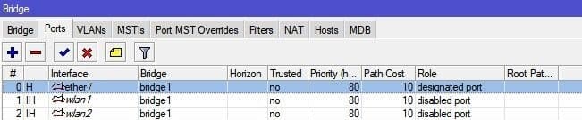 Настройка MikroTik Cap AC, создание bridge