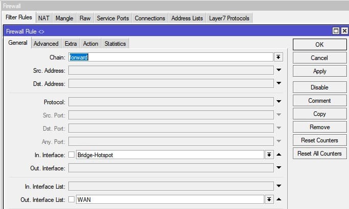 Настройка MikroTik Hotspot, разрешить пользователям Hotspot пользоваться интернетом