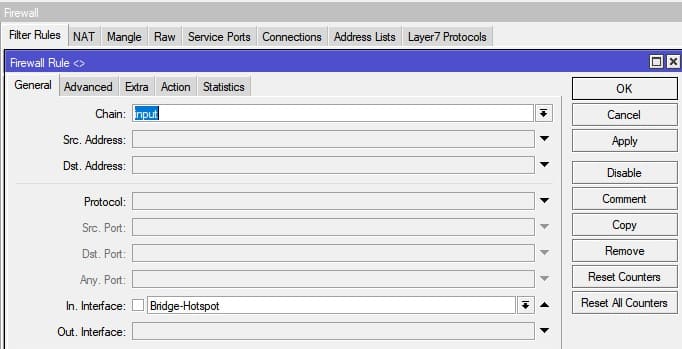 Настройка MikroTik Hotspot, запретить пользователям Hotspot обращаться на роутер MikroTik