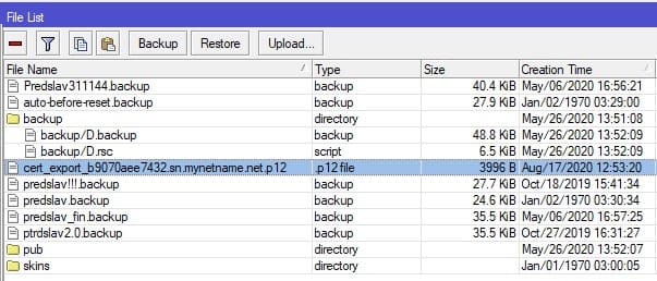 Настройка MikroTik IKEv2, загрузка SSL сертификата для VPN клиента