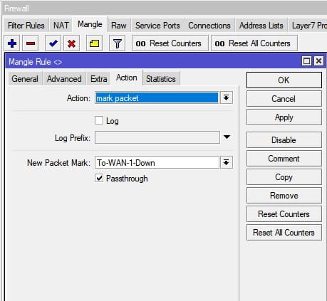 Настройка ограничение скорости в MikroTik, маркировка пакетов(mark packet) входящего трафика(download)