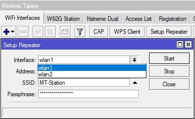 Настройка репитера MikroTik, настройка мастером