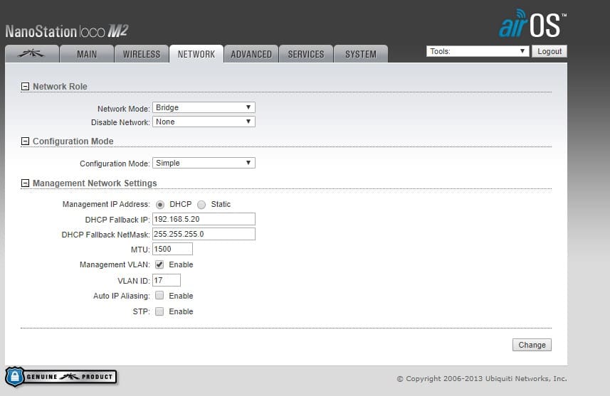 Настройка Ubiquiti(UniFi, Nanostation) Managment VLAN