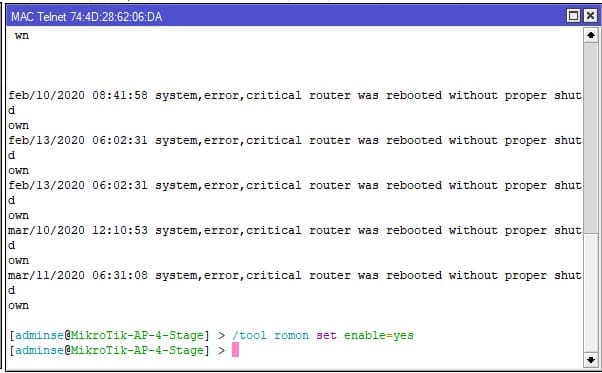 Настройка утилиты RoMON на роутере MikroTik, активация на устройстве утилиты RoMON