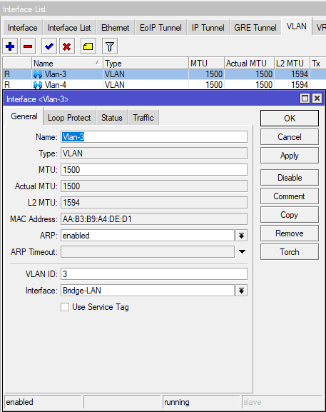 Настройка VLAN для CAPsMAN Local Forwarding, определить VLAN на CAPs Bridge