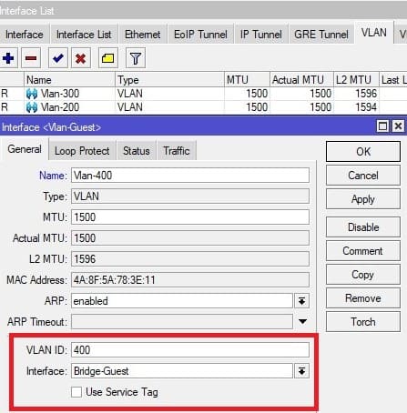 Настройка VLAN в CAPsMAN, добавление VLAN для WiFi клиентов сети типа Guest на MikroTik-1