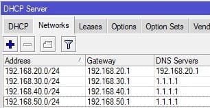 Настройка VLAN в CAPsMAN, настройка сетевых параметров для VLAN на MikroTik-1