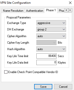 Настройка VPN IpSec между MikroTik и Shrew VPN client, вкладка Phase-1