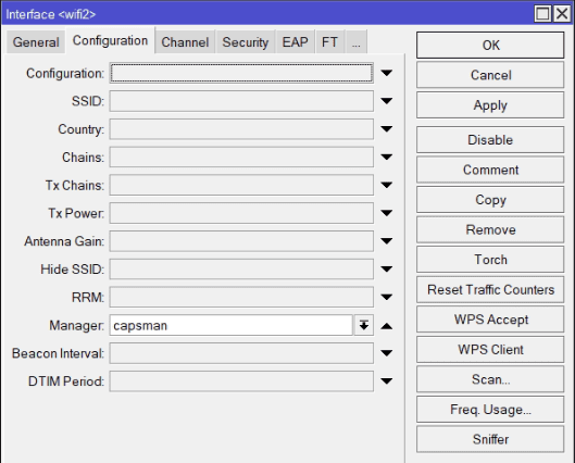 Настройка CAPsMAN для MikroTik AX, активировать capsman manager для 2G