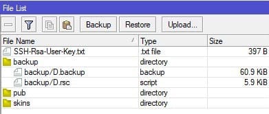 SSH подключение к MikroTik без пароля, загрузка ключа RSA