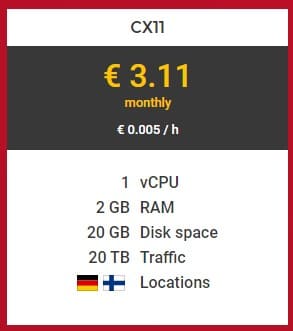 Установка MikroTik CHR на VPS, выбор у Hetzner