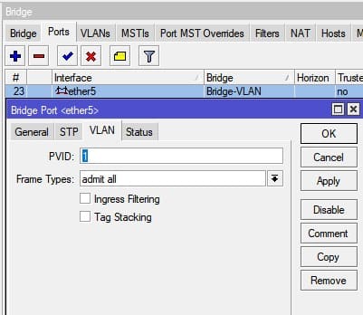 VLAN между Ubiquiti и MikroTik +L2, фильтрация трафика по VLAN, настройка trunk порта