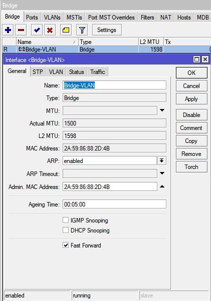 VLAN между Ubiquiti и MikroTik +L2, создание Bridge